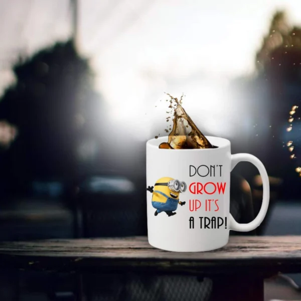 Generic Minion Don't Grow Printed Ceramic Coffee Mug (Color: White, Capacity: 350ml)