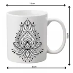 Generic Art Leaf design Printed Ceramic Coffee Mug (Color: White, Capacity: 350ml)