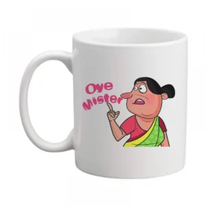Generic Oye Mister Printed Ceramic Coffee Mug (Color: White, Capacity: 350ml)