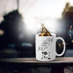 Generic Mickey Mouse Stensil Design Printed Ceramic Coffee Mug (Color: White, Capacity: 350ml)