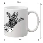 Generic Giraffe Printed Ceramic Coffee Mug (Color: White, Capacity: 350ml)
