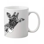 Generic Giraffe Printed Ceramic Coffee Mug (Color: White, Capacity: 350ml)