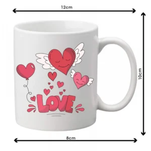 Generic Mickey and Dog with Car Printed Ceramic Coffee Mug (Color: White, Capacity: 350ml)