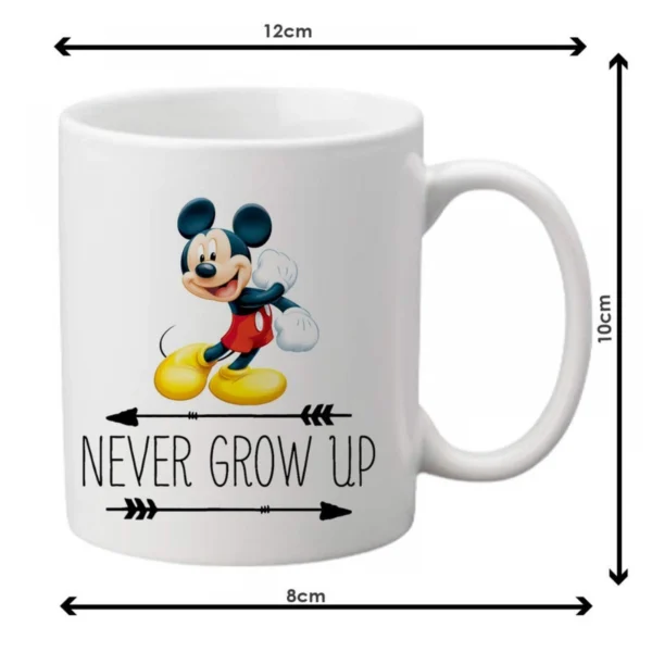 Generic Mickey Mouse Printed Ceramic Coffee Mug (Color: White, Capacity: 350ml)