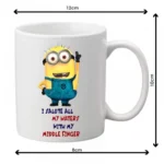 Generic Minion I salute Printed Ceramic Coffee Mug (Color: White, Capacity: 350ml)
