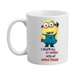 Generic Minion I salute Printed Ceramic Coffee Mug (Color: White, Capacity: 350ml)