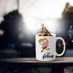 Generic Forever Love Printed Ceramic Coffee Mug (Color: White, Capacity: 350ml)