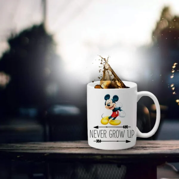 Generic Mickey Mouse Printed Ceramic Coffee Mug (Color: White, Capacity: 350ml)