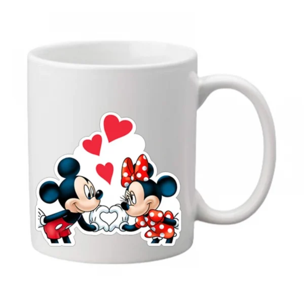 Generic Mickey love GF Printed Ceramic Coffee Mug (Color: White, Capacity: 350ml)