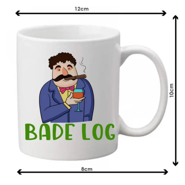 Generic Bade Log Printed Ceramic Coffee Mug (Color: White, Capacity: 350ml)