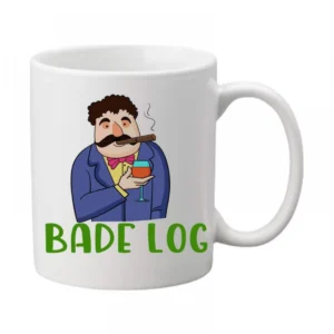 Generic Bade Log Printed Ceramic Coffee Mug (Color: White, Capacity: 350ml)
