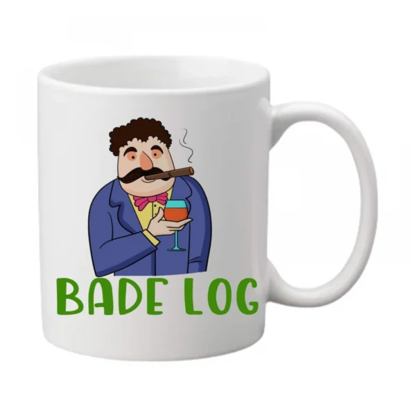 Generic Bade Log Printed Ceramic Coffee Mug (Color: White, Capacity: 350ml)