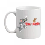 Generic Tom and Jerry Printed Ceramic Coffee Mug (Color: White, Capacity: 350ml)