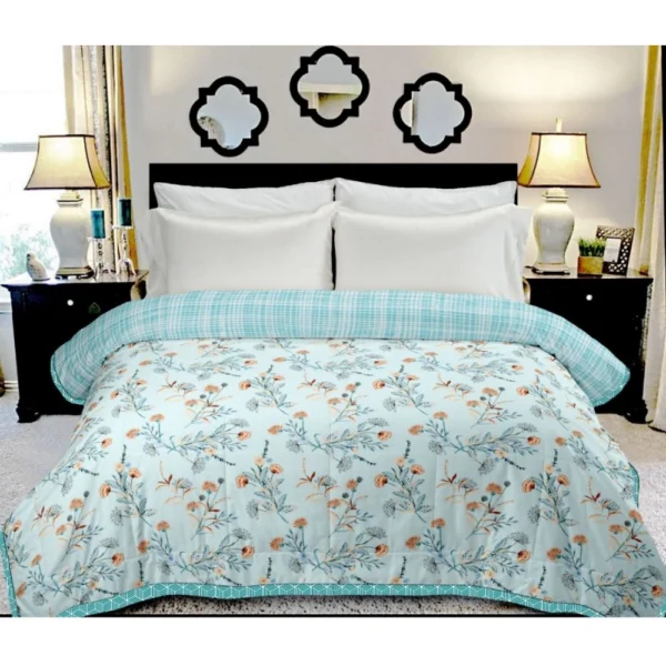 Generic Cotton Single Reversible Light Weight Blanket Single 152X228 Cm (Color: Multi Color, Material: Cotton)