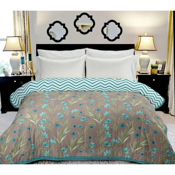 Generic Cotton Single Reversible Light Weight Blanket Single 152X228 Cm (Color: Multi Color, Material: Cotton)