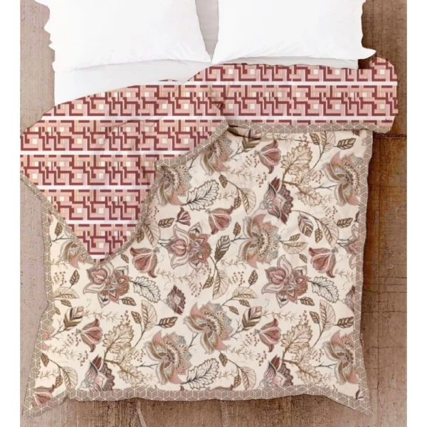 Generic Cotton Double Reversible Light Weight Blanket King Size 228X254 Cm (Color: Multi Color, Material: Cotton)