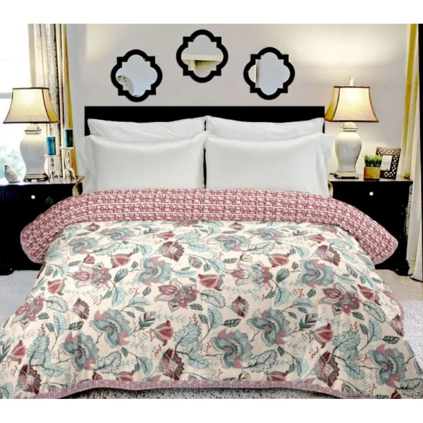 Generic Cotton Single Reversible Light Weight Blanket Single 152X228 Cm (Color: Multi Color, Material: Cotton)