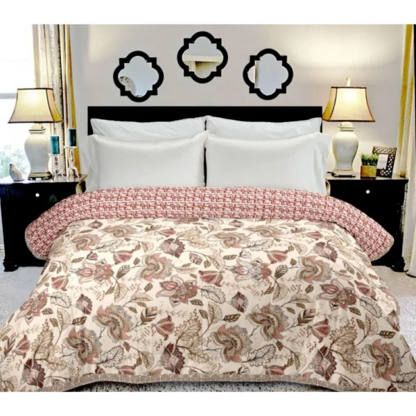 Generic Cotton Single Reversible Light Weight Blanket Single 152X228 Cm (Color: Multi Color, Material: Cotton)