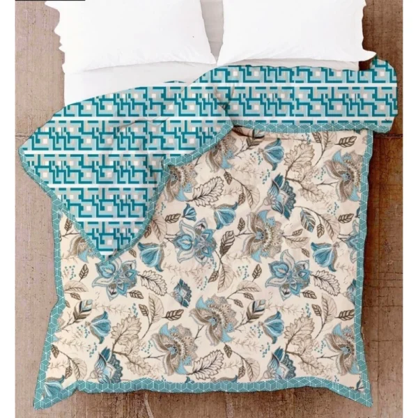 Generic Cotton Double Reversible Light Weight Blanket King Size 228X254 Cm (Color: Multi Color, Material: Cotton)