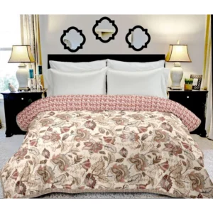 Generic Cotton Double Reversible Light Weight Blanket King Size 228X254 Cm (Color: Multi Color, Material: Cotton)