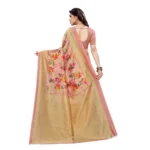Women's Kalamkari Art Silk Printed Saree With Blouse (Peach, 5-6 Mtrs)