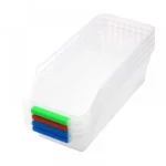 Generic Pack Of 4_Plastic Fridge Space Saver Food Storage Organizer Basket Rack (Color: Assorted)