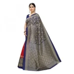 Women's Kalamkari Art Silk Printed Saree With Blouse (Red, 5-6 Mtrs)