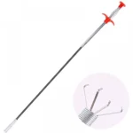 Pack Of_2 Metal Wire Brush Hand Kitchen Sink Cleaning Hook Sewer Dredging Device Spring Pipe Hair Dredging Tool (Color: Assorted)