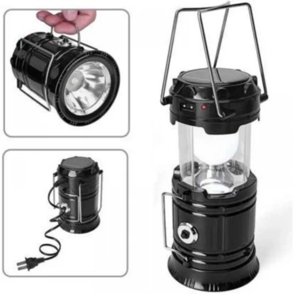 Rechargeable Solar and Charging LED Lantern Torch Light (Color:Assorte)