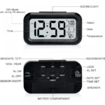 Digital Smart Alarm Clock (Color: Assorted)