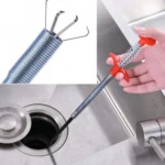 Pack Of_2 Metal Wire Brush Hand Kitchen Sink Cleaning Hook Sewer Dredging Device Spring Pipe Hair Dredging Tool (Color: Assorted)