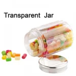 Kitchen Storage Airtight, Transparent 3 Pieces Round Jar Container with Stainless Steel lid (Color: Assorted)