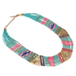 Designer Elegant Multi Color Beads Necklace (Color: Color)