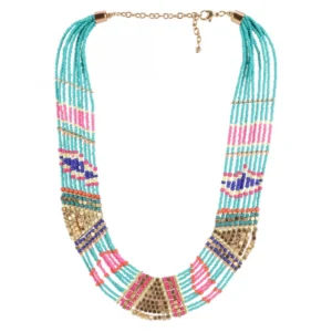 Designer Elegant Multi Color Beads Necklace (Color: Color)
