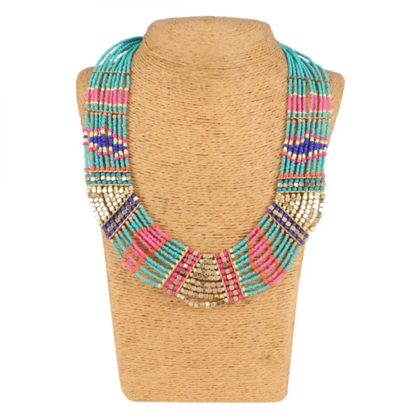 Designer Elegant Multi Color Beads Necklace (Color: Color)