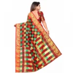 Women's Jacquard Saree With Blouse (Brown, 5-6 Mtrs)