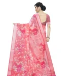 Women's Cotton Silk Saree With Blouse (Pink, 5-6 Mtrs)