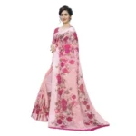 Women's Cotton Silk Saree With Blouse (Light Pink, 5-6 Mtrs)