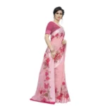 Women's Cotton Silk Saree With Blouse (Light Pink, 5-6 Mtrs)