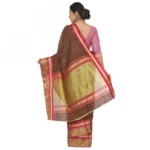 Women's Cotton Silk Saree With Blouse (Brown, 5-6 Mtrs)