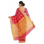 Women's Cotton Silk Saree With Blouse (Red, 5-6 Mtrs)