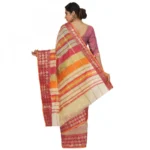 Women's Cotton Silk Saree With Blouse (Light Yellow, 5-6 Mtrs)