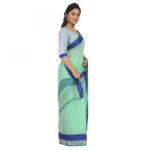 Women's Cotton Silk Saree With Blouse (Green, 5-6 Mtrs)