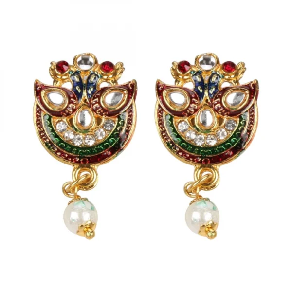 Gold Plated Choker Gold Plated Jadau Necklace Set For Women