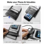 Generic Pack Of_3 Waterproof Bag Pouch For Phones Touch Sensitive Transparent Cover (Color: Assorted)