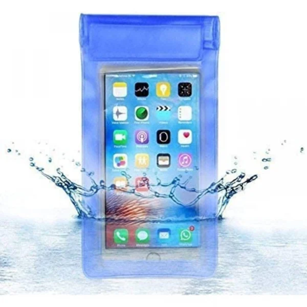 Generic Pack Of_3 Waterproof Bag Pouch For Phones Touch Sensitive Transparent Cover (Color: Assorted)