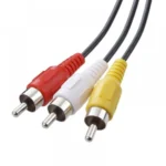 Generic Pack Of_5 3Rca Male To 3Rca Male Stereo Audio Video Cable Gold Plated (Color: Assorted)