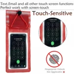 Generic Pack Of_3 Waterproof Bag Pouch For Phones Touch Sensitive Transparent Cover (Color: Assorted)