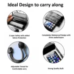 Generic Pack Of_3 Waterproof Bag Pouch For Phones Touch Sensitive Transparent Cover (Color: Assorted)