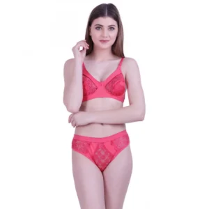 Women's Cotton Bra And Panty Set (Material: Cotton (Color: Peach)